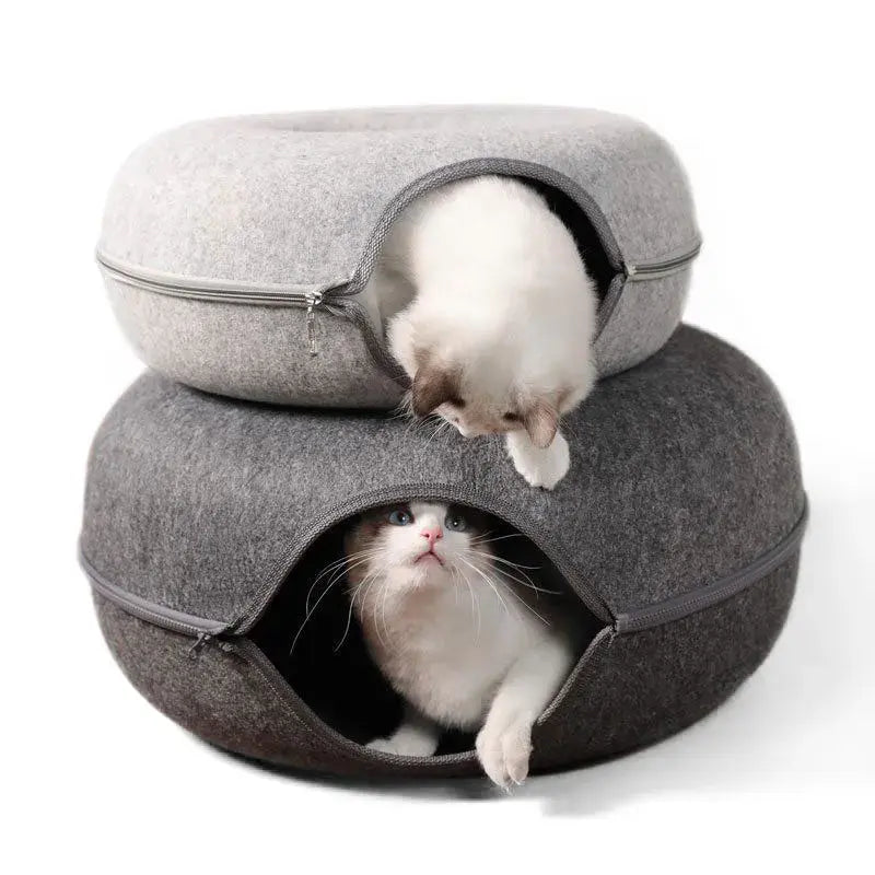 Minimalist indoor cat cave bed