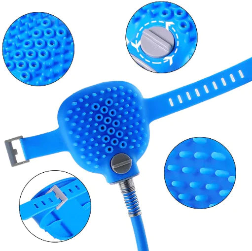 Silicone pet shower grooming brush