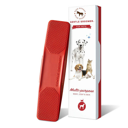 Ergonomic pet grooming brush handle