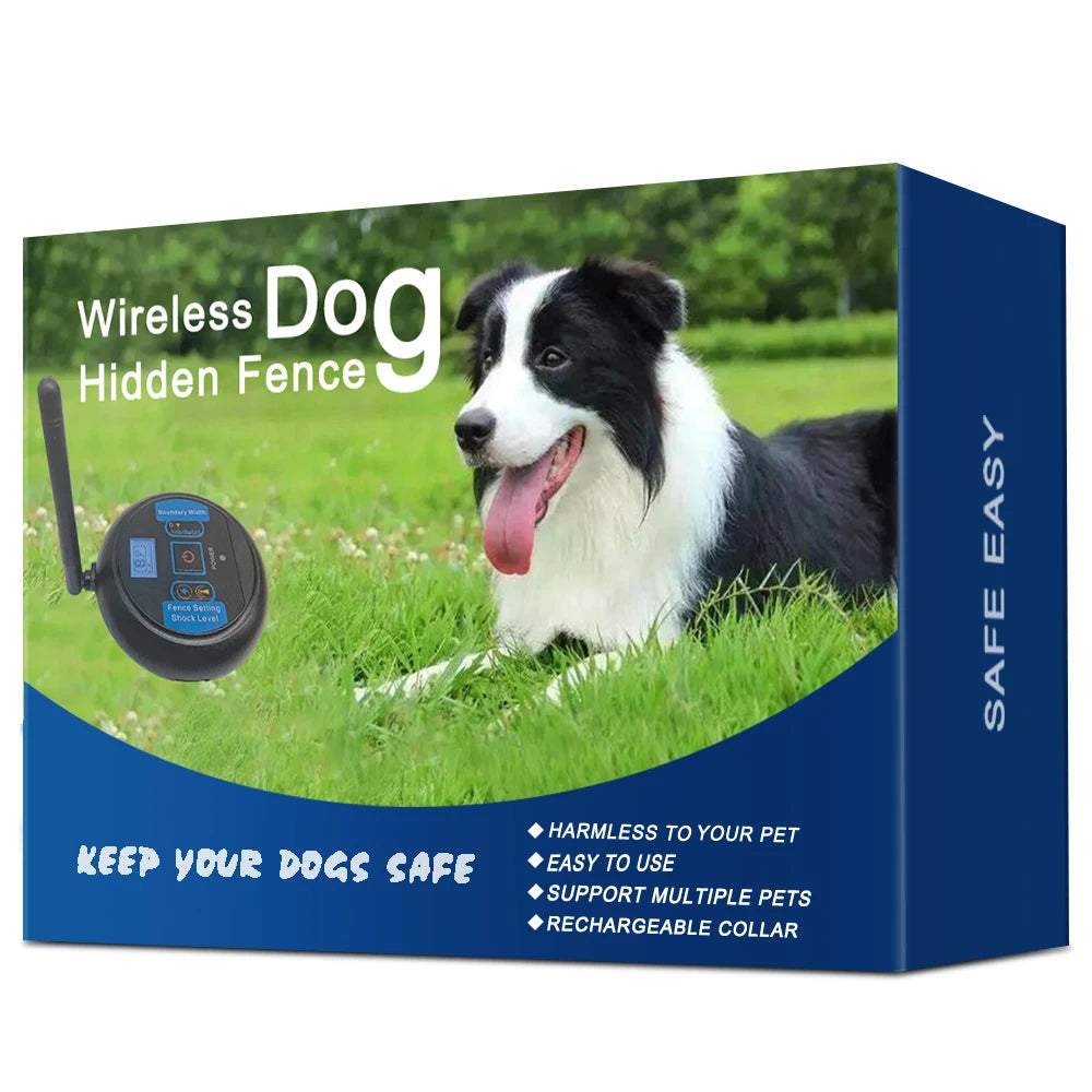 Wireless dog fence system with adjustable boundary