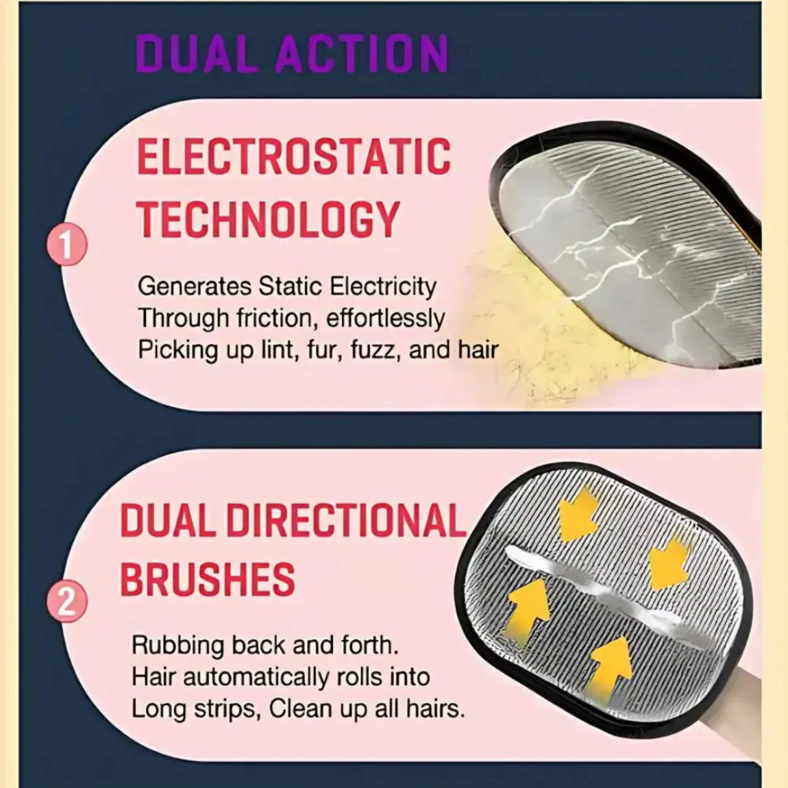 Cat fur remover tool for furniture