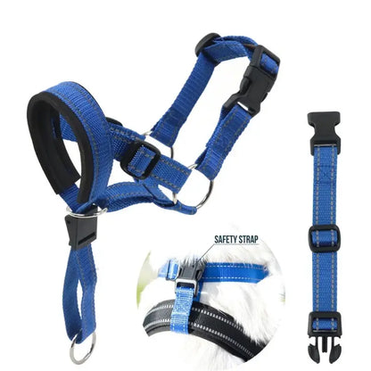 Adjustable anti pull dog halter