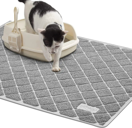 Non slip cat litter mat under litter box