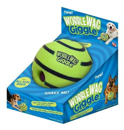 Interactive wobble dog ball toy