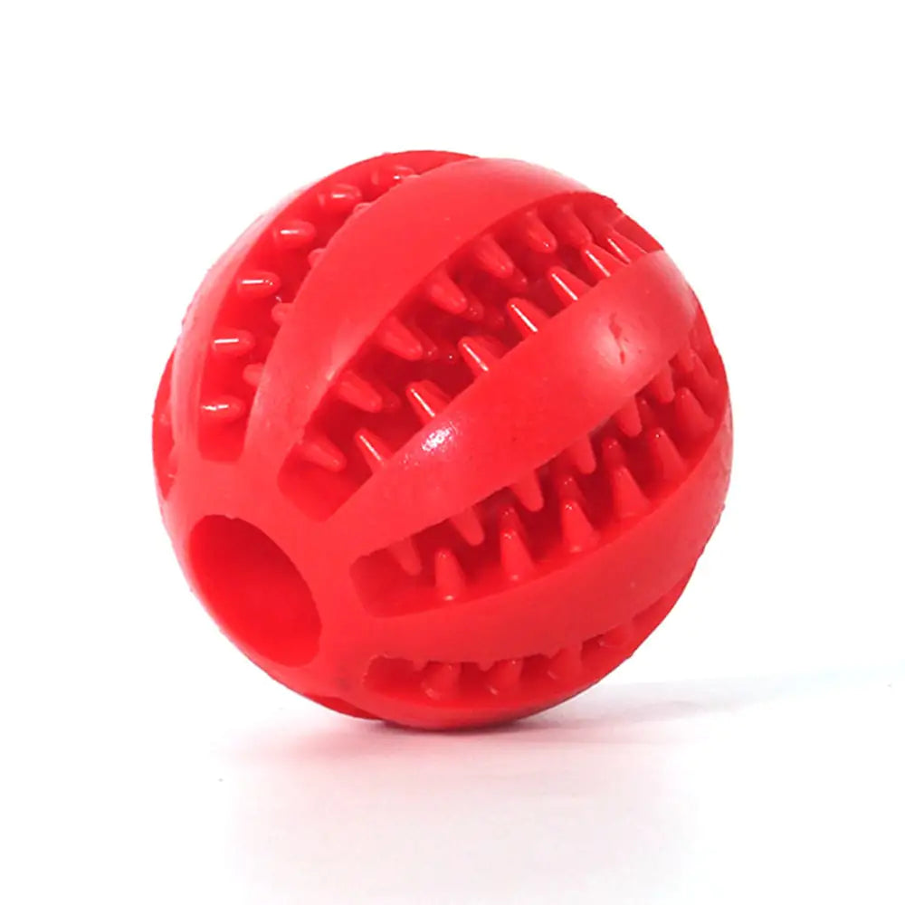 Textured dental chew ball for dogs